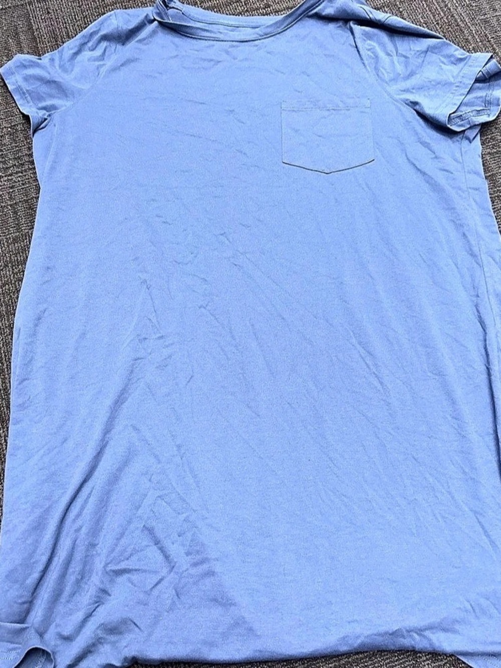 Jockey Pocket Tee Dress Blue Short Sleeve